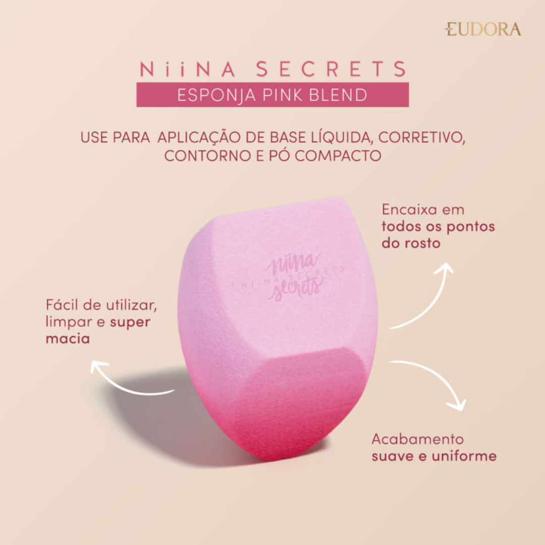 Pink Blend Esponja para maquiagem Niina Scretes