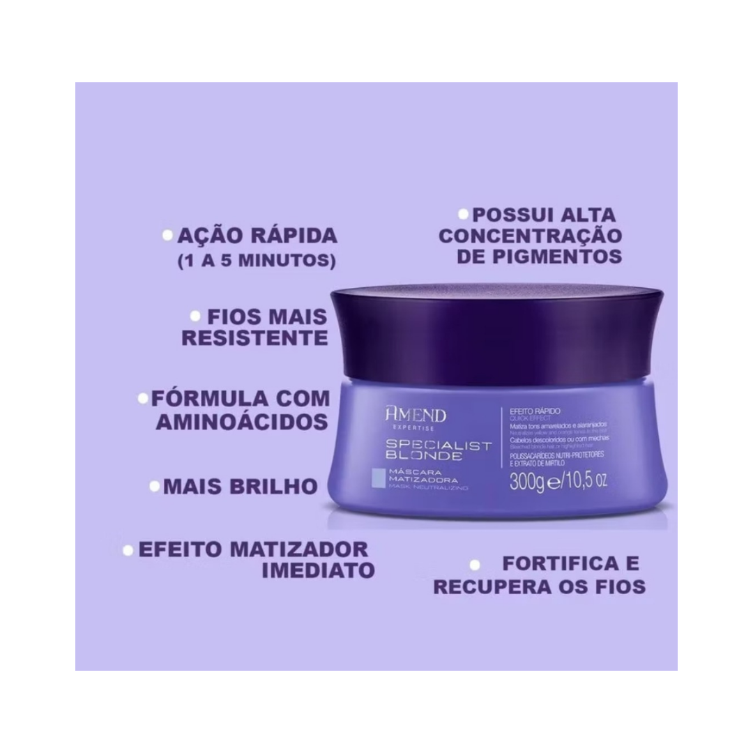 Máscara Matizadora Specialist Blond - 300g Amend