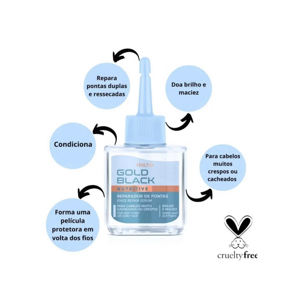 Reparador de Pontas Nutritivo Gold Black - 30ml Amend