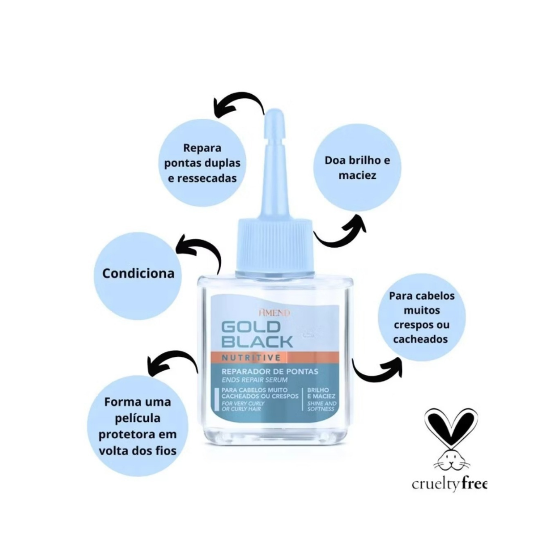 Reparador de Pontas Nutritivo Gold Black - 30ml Amend